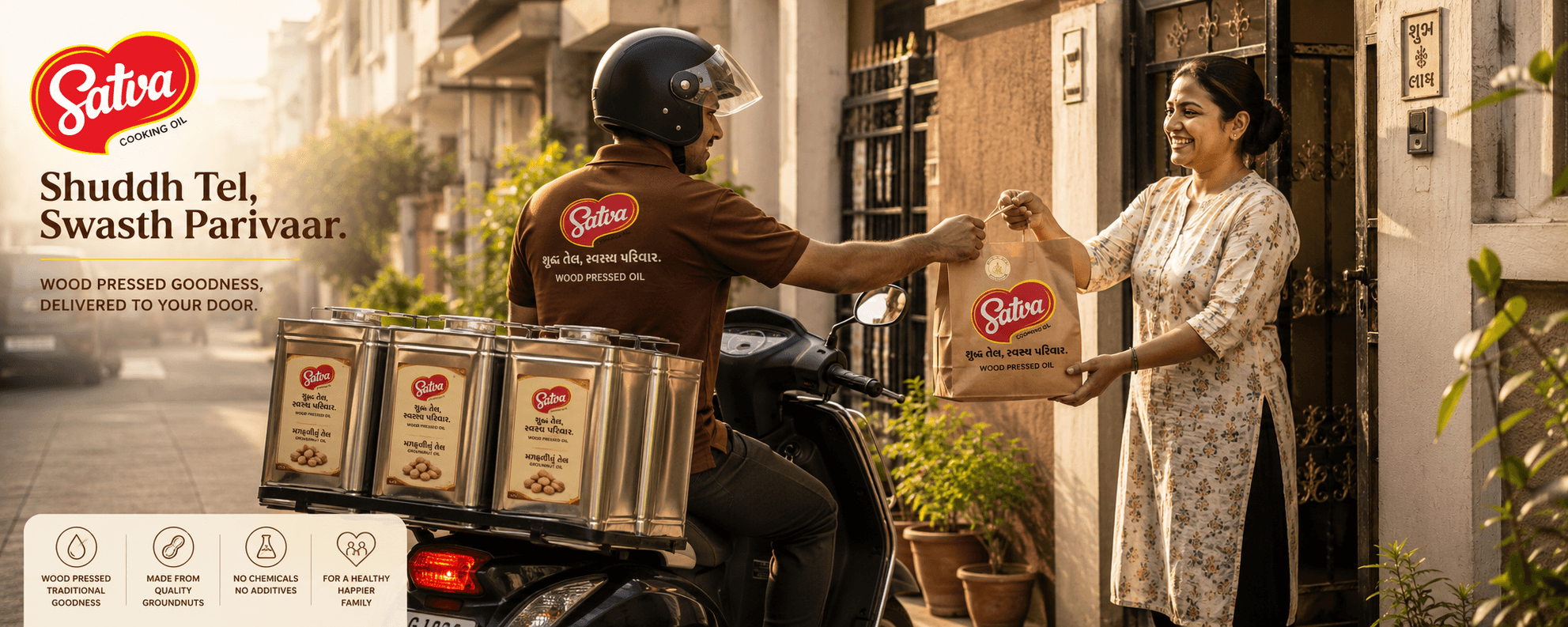 Satva wood-pressed groundnut oil delivered to your door in Ahmedabad & Gandhinagar