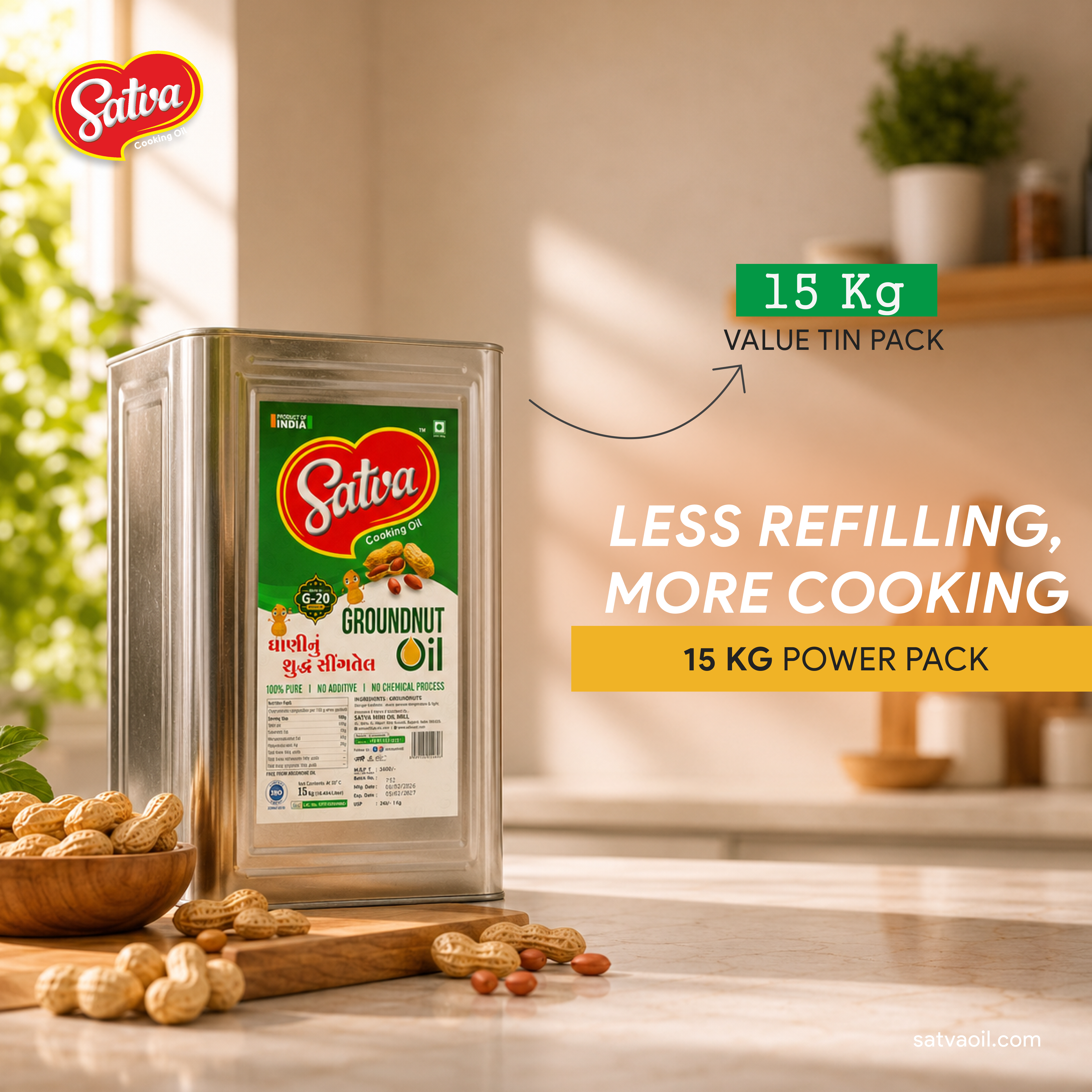 Groundnut Oil — 15 Litre